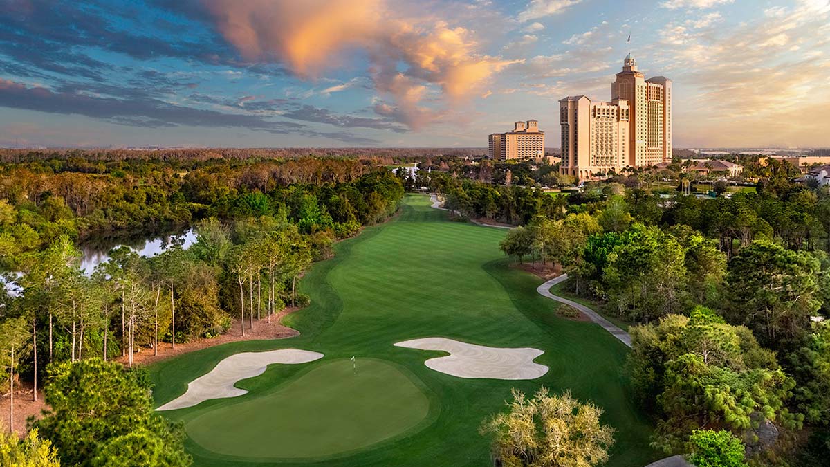 aerial view of JW Marriott Orlando Grande Lakes in Orlando, Florida, USA
